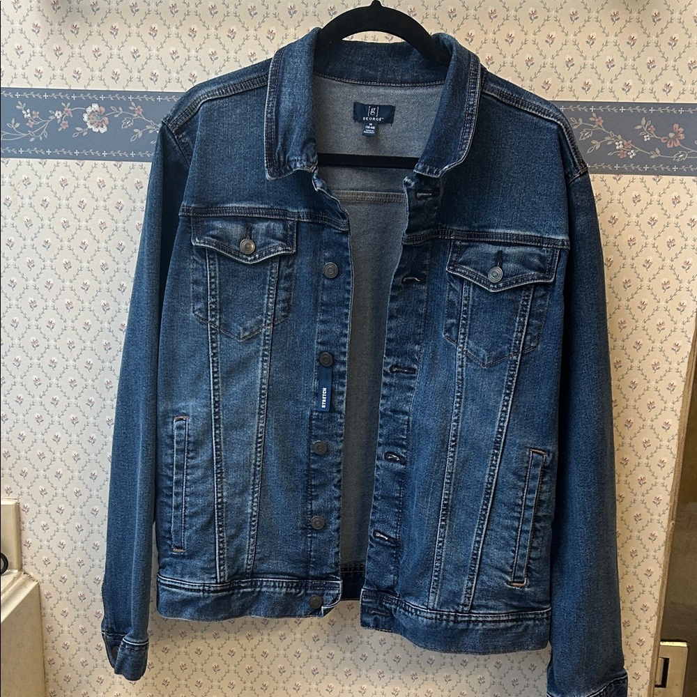 George Men's Dark Blue Denim Jacket